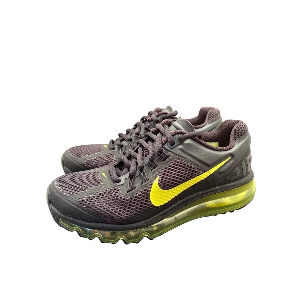 New Nike Air Max GS Kids Running Shoes Black Cyber Anthracite Yellow Size 5.5Y